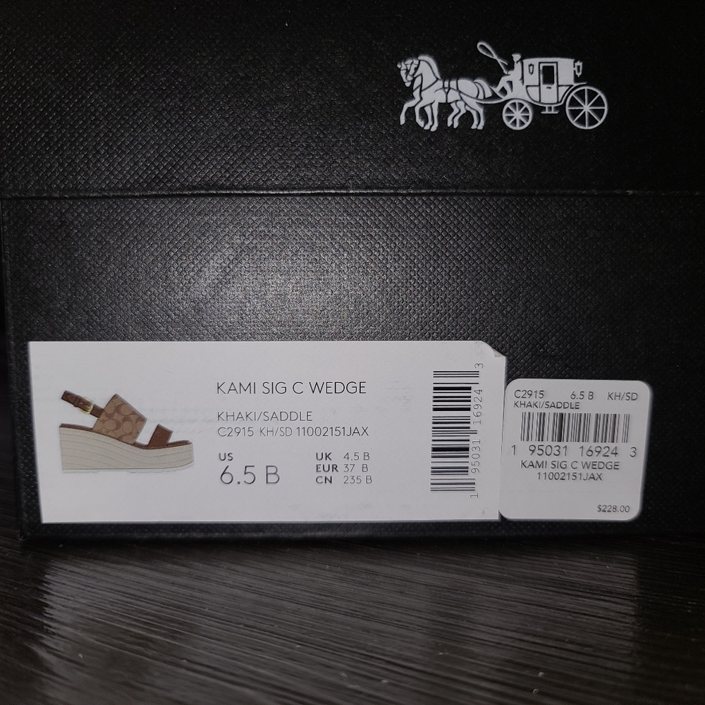COACH Canvas Kami Wedge/saddle - Picture 5 of 7